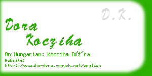 dora kocziha business card